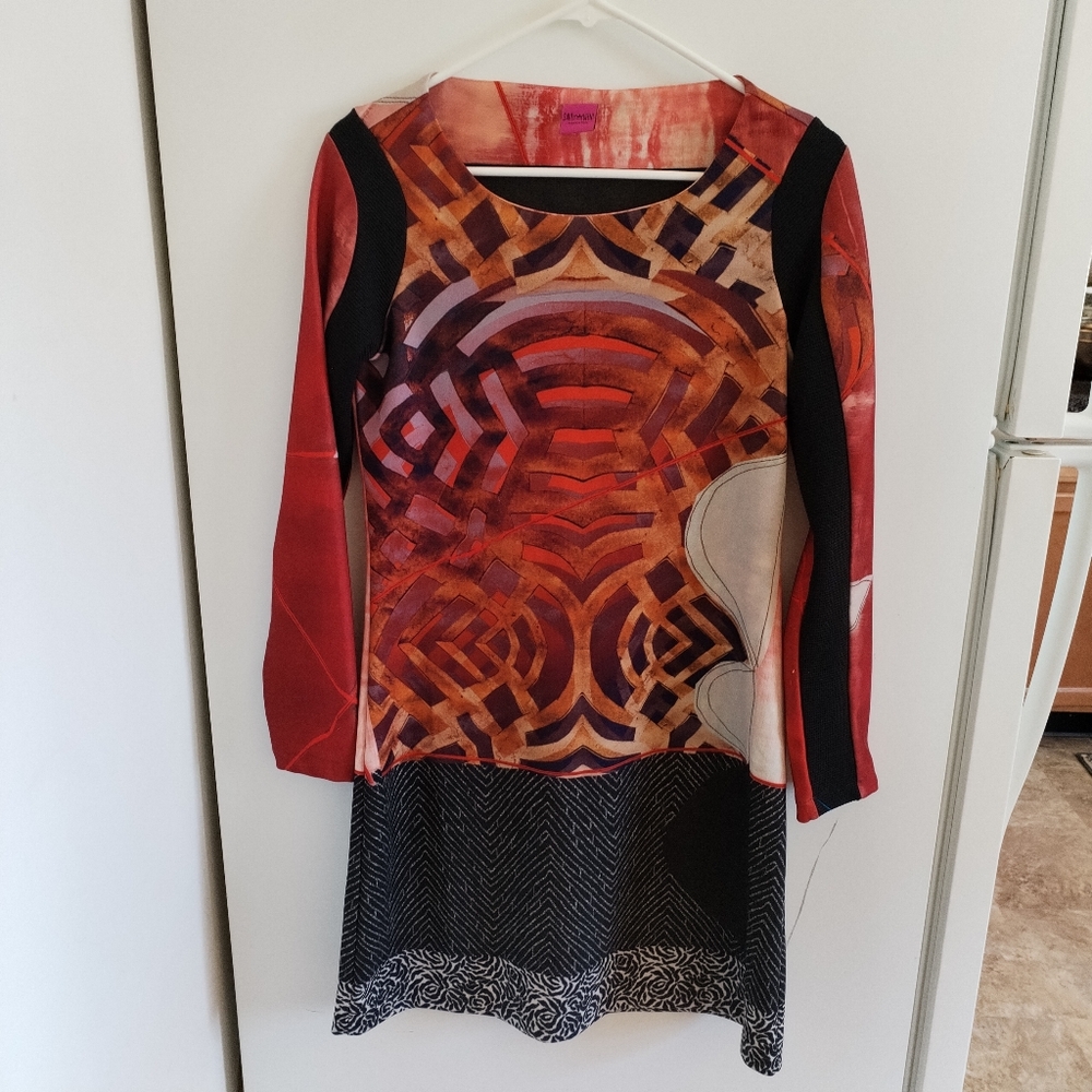 Save The Queen Multicolor Geometric Pattern Dress - image 1